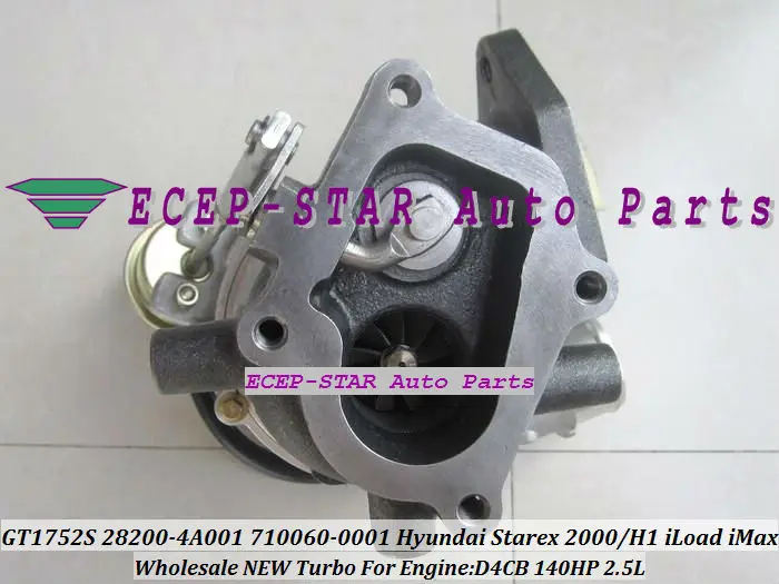 Турбокомпрессор Turbo GT1752S 710060 0001 5001S 28200 4A001 для HYUNDAI Starex CRDI Van iLoad iMax H1 D4CB 2.5L|turbocharger