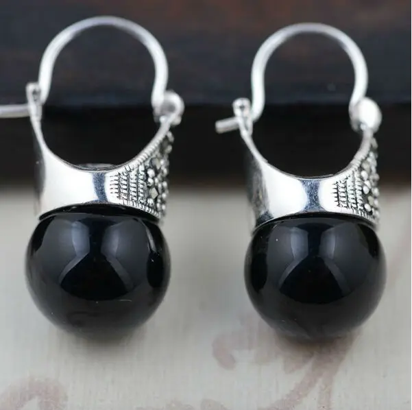 Серьги подвески с искусственным драгоценным камнем 925 см|hook earrings|silver earrings dangledangle