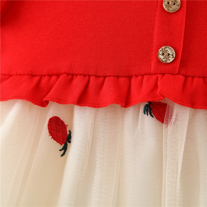 2019 платье для маленьких девочек летнее хлопковое Сетчатое с короткими рукавами и