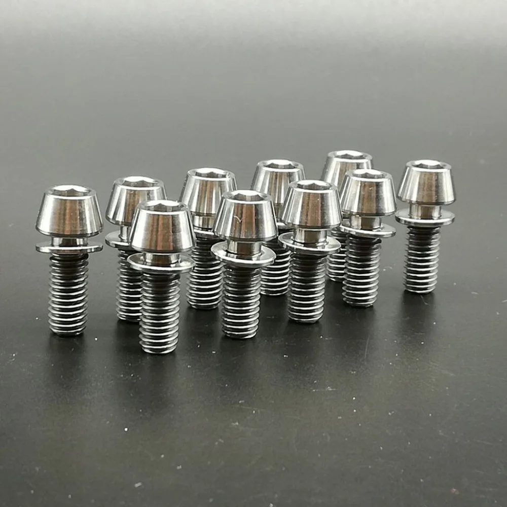 Титановый болт Ti M6x16mm с конической шестигранной головкой 10 шт. | Строительство и