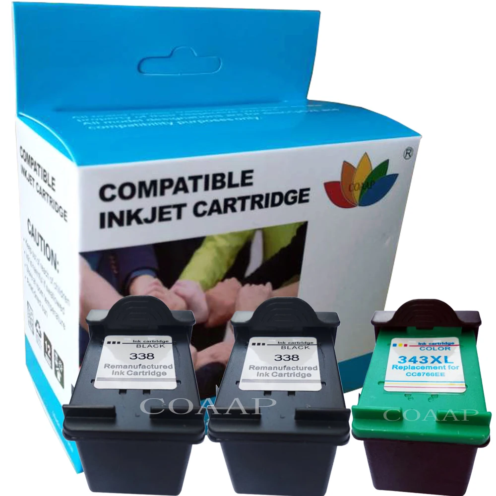 Совместимый чернильный картридж для принтера HP 338 / 343 Deskjet 6540 5740 5745 6520 460c 6620 6840 PSC 1500