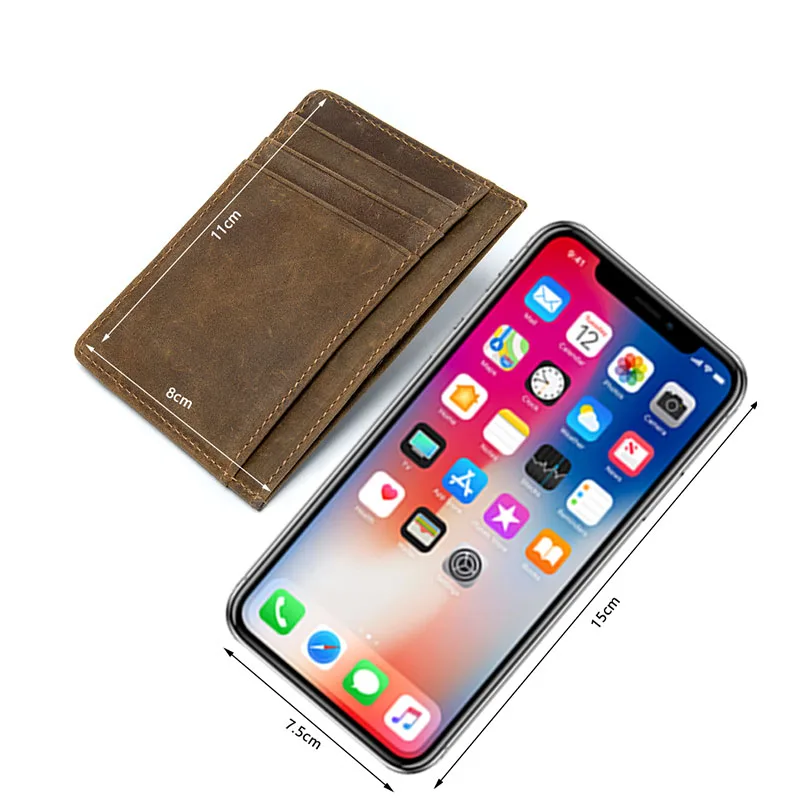 MVA держатель для карт из натуральной кожи сумка денег мини бизнес кредитный