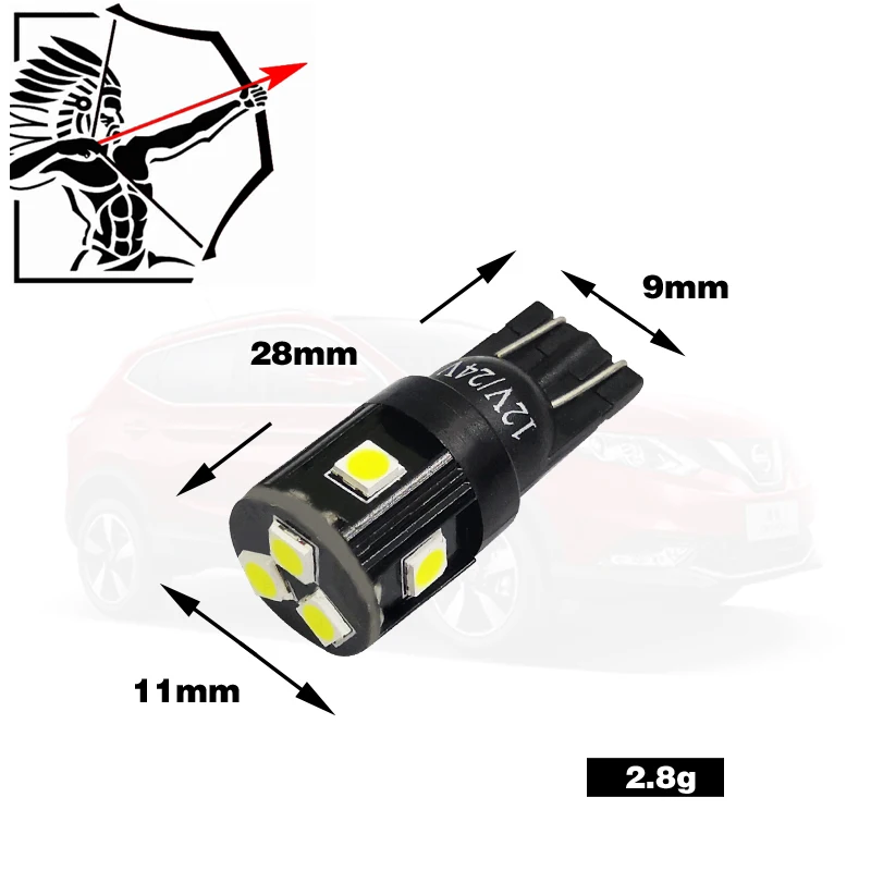 2 шт. T10 3030 7SMD белый светильник светодиодный автомобильные задние фары s указатель