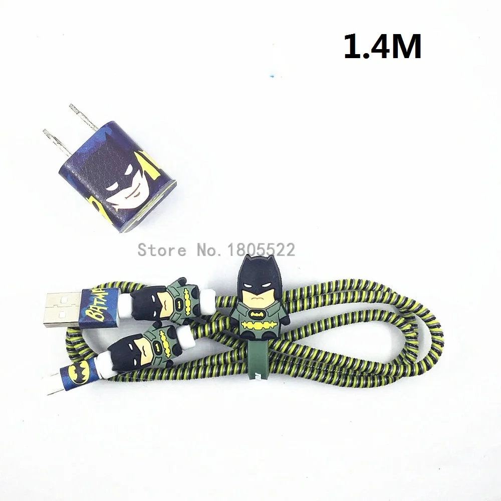 1 комплект мультяшный USB защитный кабель Winder наклейки для зарядного устройства кабельный провод Органайзер тпу спиральный шнур протектор для iphone 5 6 7