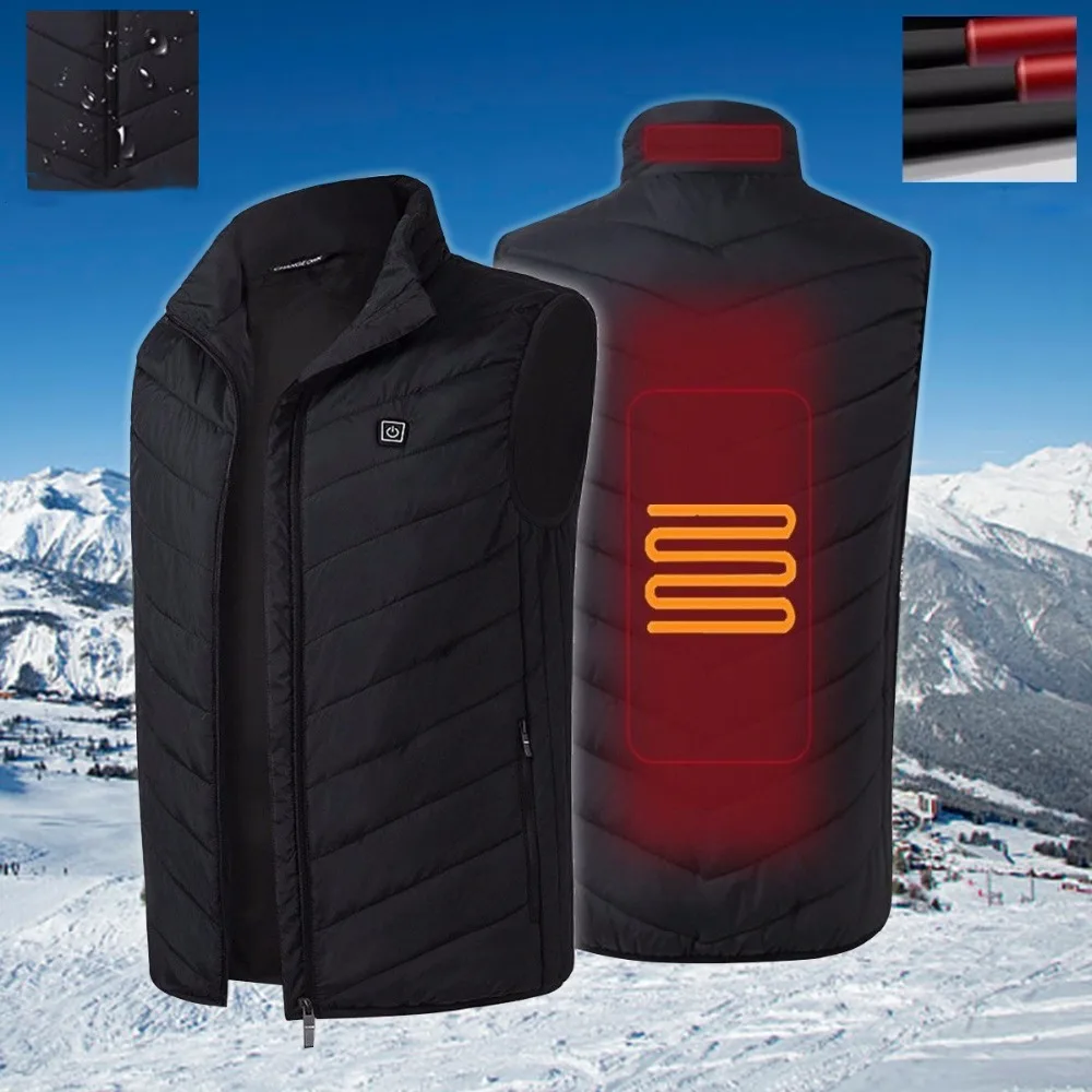 Men Women Outdoor USB Sleeveless Heating Vest Jacket Electric Thermal Clothing Waistcoat For Sports Hiking Motocycle | Автомобили и