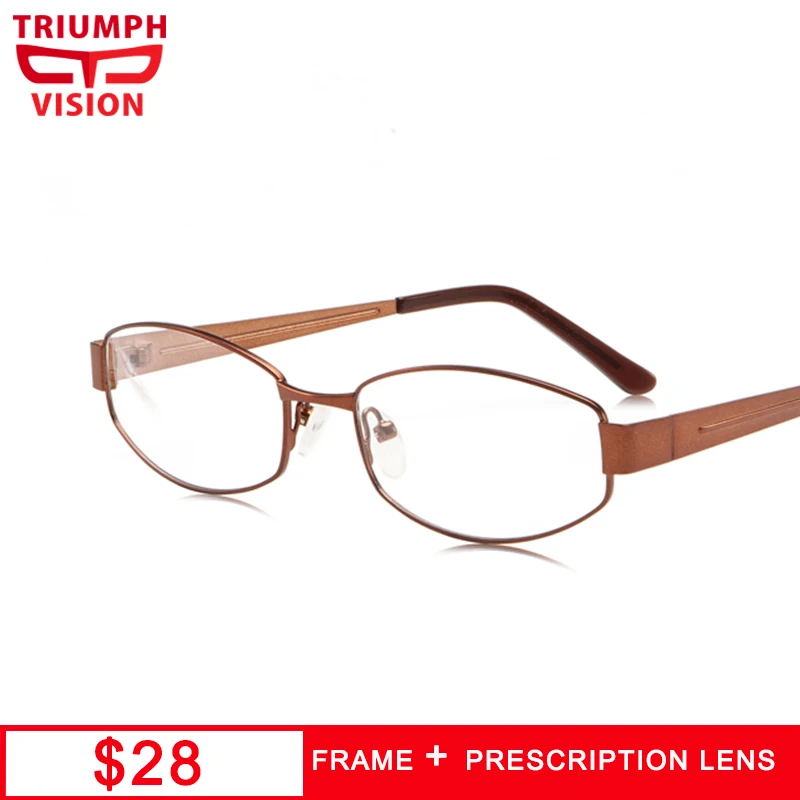 Очки овальные женские с диоптриями TRIUMPH VISION компьютерные фотохромные очки для