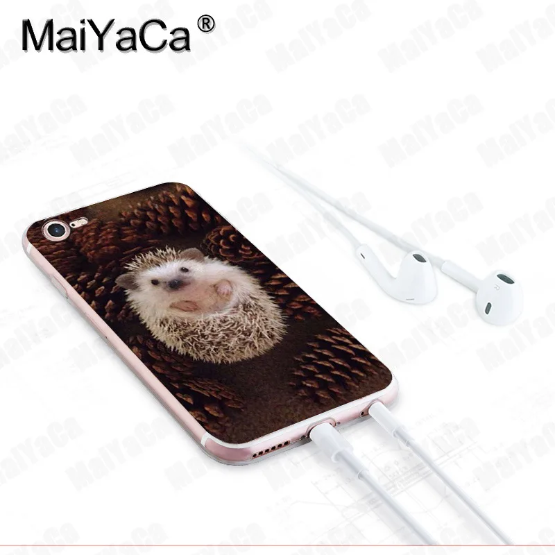 MaiYaCa для iphone 7 6 X чехол с милым животным маленьким ежиком чехол для телефона для iphone 8 7 6 6S Plus X 5 5S XS XR XSMAX - Цвет: 7