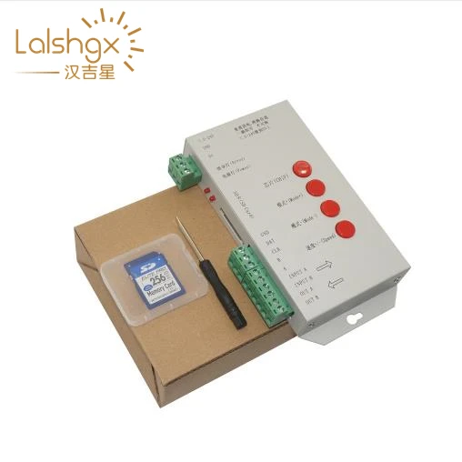 T1000S SD карты WS2801 WS2811 WS2812B LPD6803 светодиодный 2048 Пиксели контроллер DC5~ 24V T-1000S RGB пульт дистанционного управления