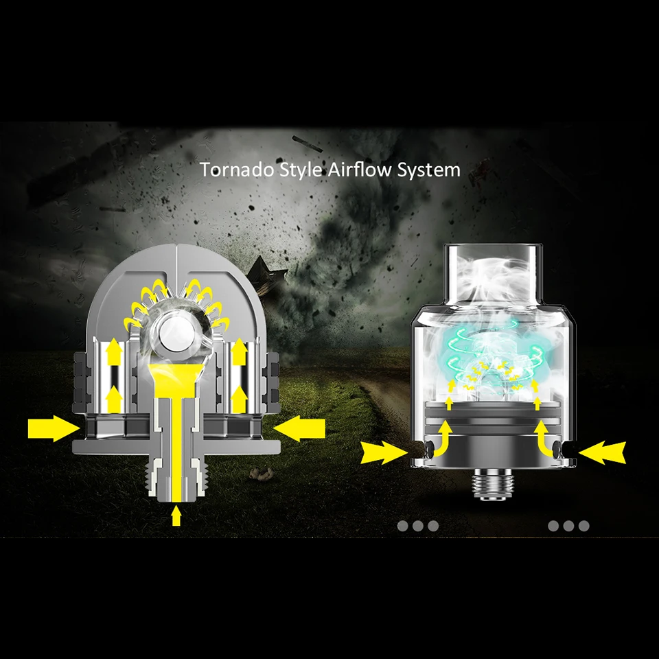 Распродажа оригинальный HugsVape Ring Lord RDA бак для вейпа 27 мм атомайзер Tornado airflow 510/Squomk