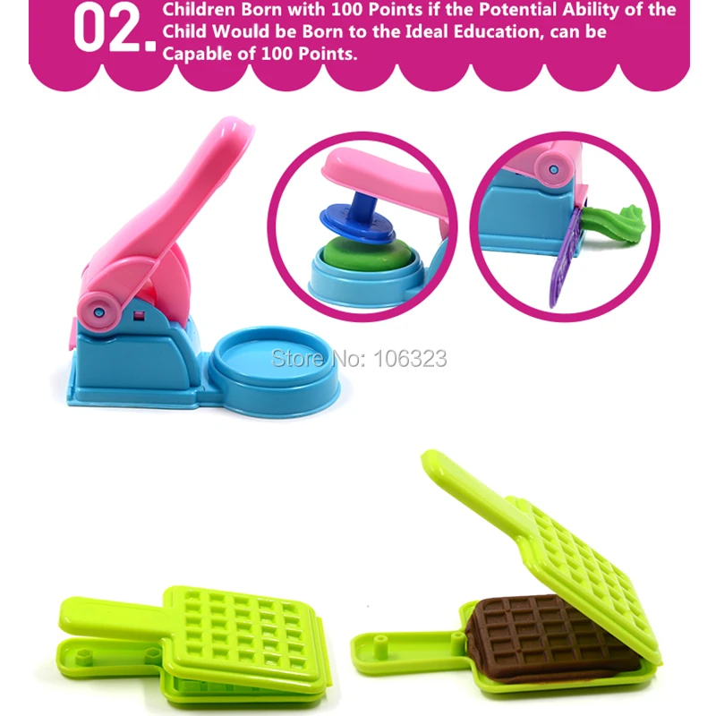 38 инструментов 10 цветов Playdough игрушки, центр быстрого питания цветная глиняная игра, развивают детское воображение творческие способности, идеальное образование