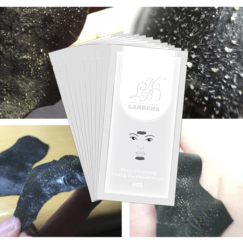 Бамбуковая угольная маска для удаления угрей подбородка лба пилинг полоска пор