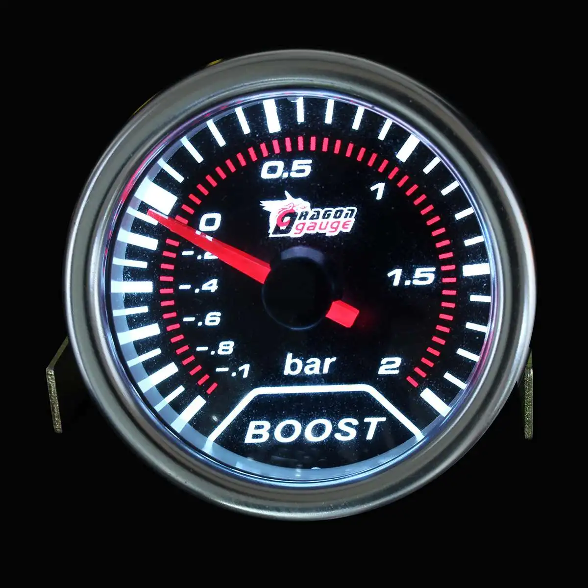 Универсальный " 52 мм Автомобильный манометр Turbo Boost манометр-1 до 2 бар метр Красный Белый светодиодный для Honda/VW/Toyota