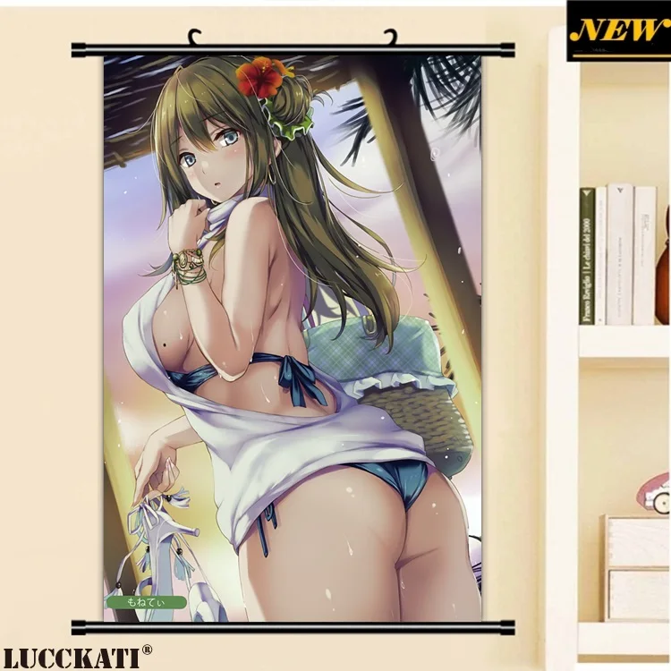 40X60 см melonbooks дыня-Чан cameltoe Сексуальная лоли задница Бикини высокие мультфильм аниме Настенная картина Фреска свиток холст живопись плакат