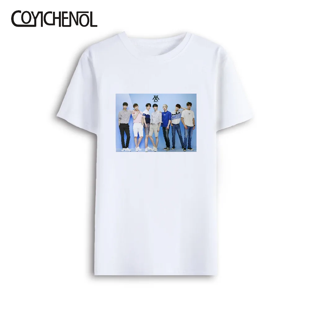 7XL негабаритных kpop monsta x Мужская футболка с рисунком большие размеры сплошной