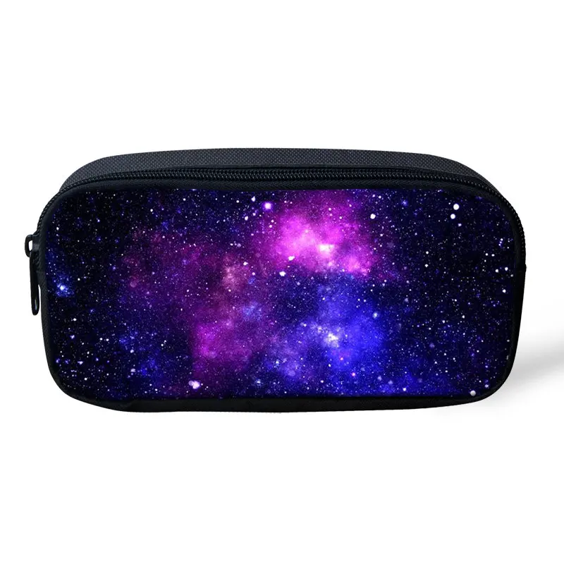 001 THIKIN розовый Galaxy женский Несессер для туалетных принадлежностей звезды Сияющий пенал для девочки мальчики школьная пенал на молнии Чехол кошелек - Цвет: 001