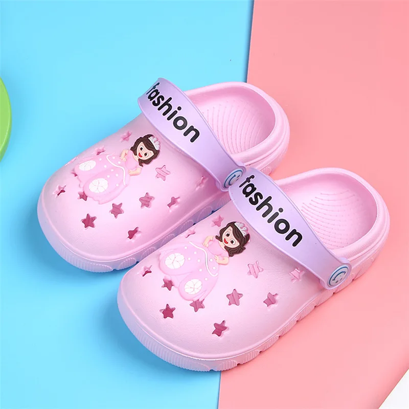pink Новинка года; модная детская садовая обувь; Детские Мультяшные сандалии; летние тапочки для малышей; высококачественные детские садовые сандалии - Цвет: pink
