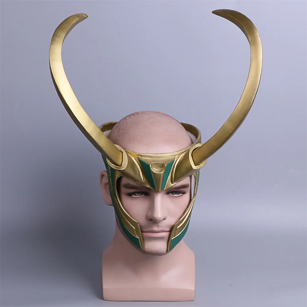 2017 фильм ТОР 3 Ragnarok Loki Laufeyson ПВХ шлем маски для Косплей Хэллоуин