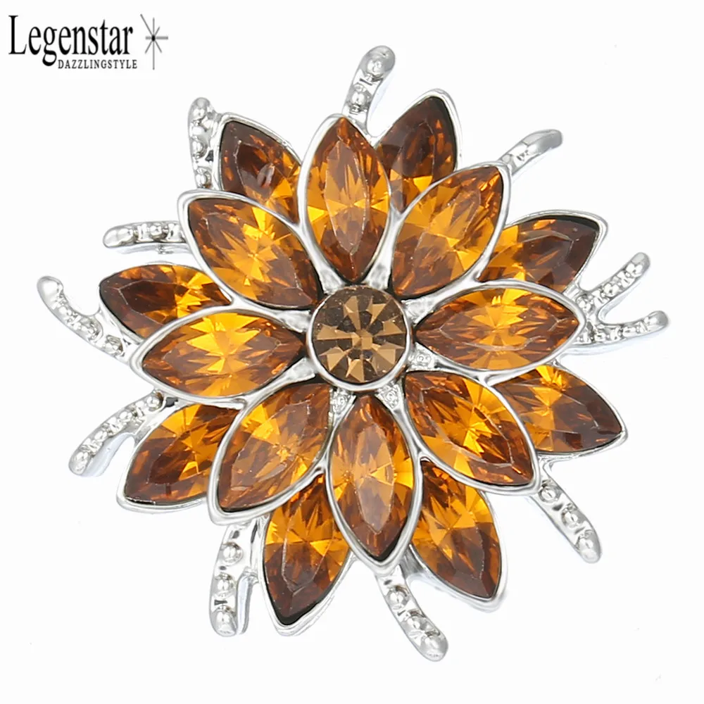 Legenstar 18 мм металлические кнопки кристалл лотоса сменные ювелирные изделия
