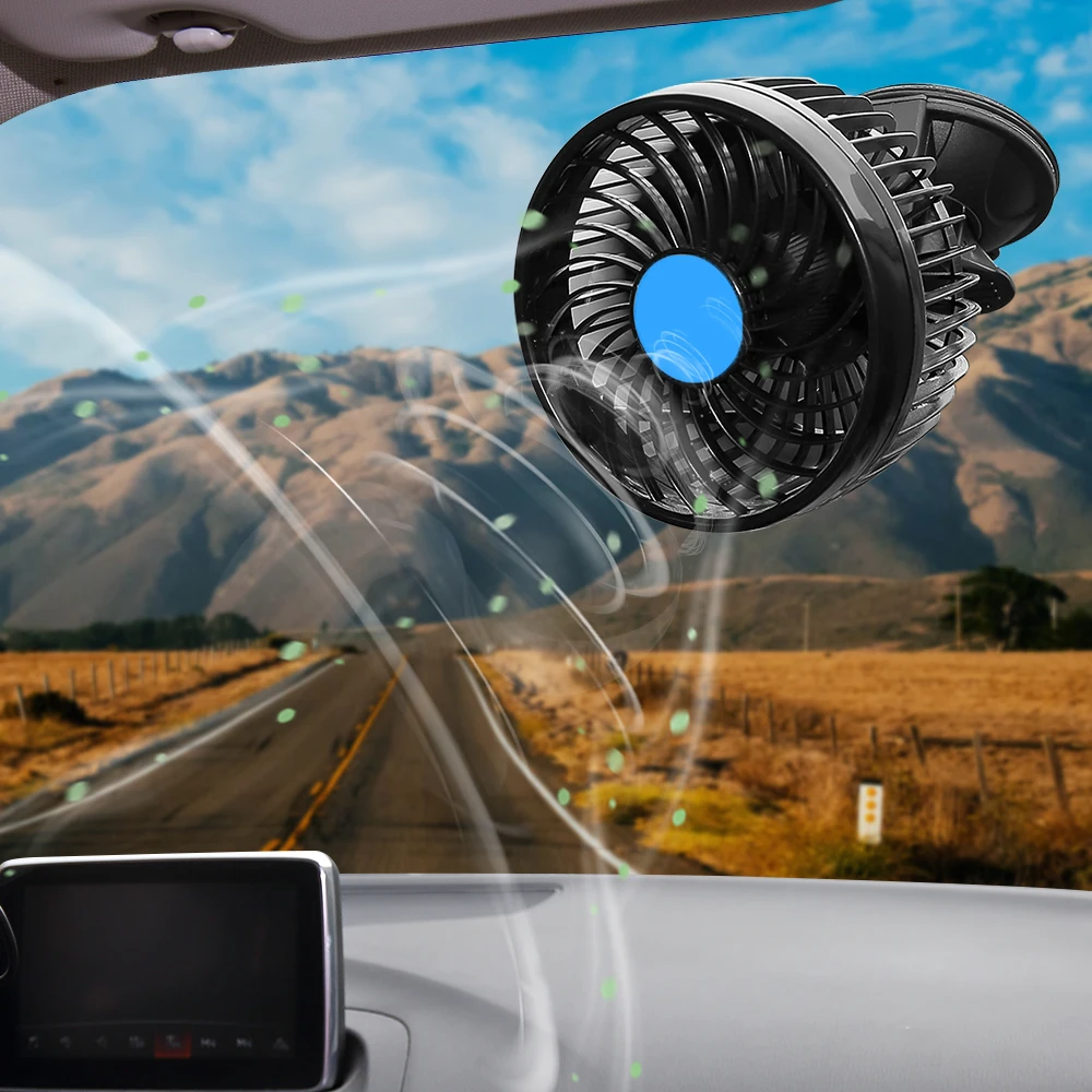 12 В Автомобильный Вентилятор вращающийся охлаждающий автомобильный бесшумный