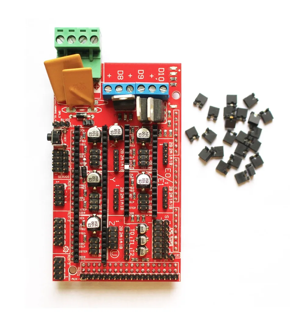 Комплект RAMPS 1 4 Mega 2560 R3 + MK2B контроллер 2004 LCD 6x оптический выключатель 5x DRV8825 для