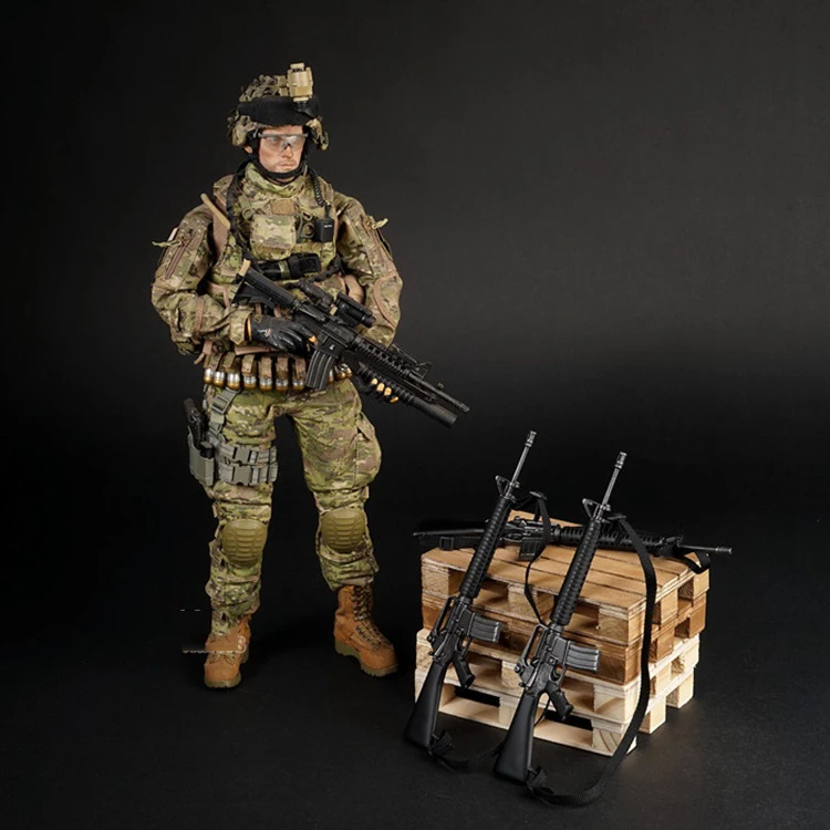 1/6 весы черный армии США M16 модель винтовки пистолет игрушки 12 ''солдат фигурку