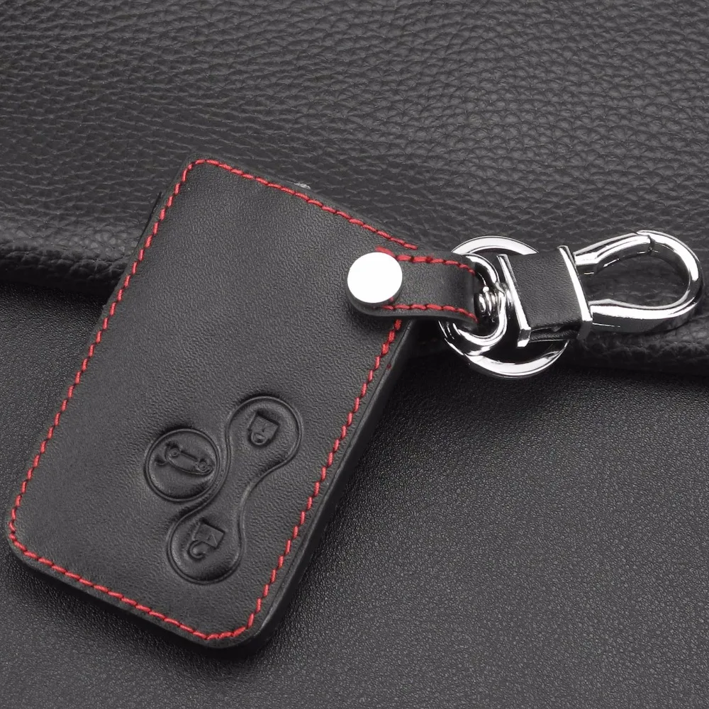 jingyuqin 3 Buttons Leather Car Key Protection Case Cover For Renault Megane R.S. Scenic Card Shell Cover|car key case cover|key for carprotect |