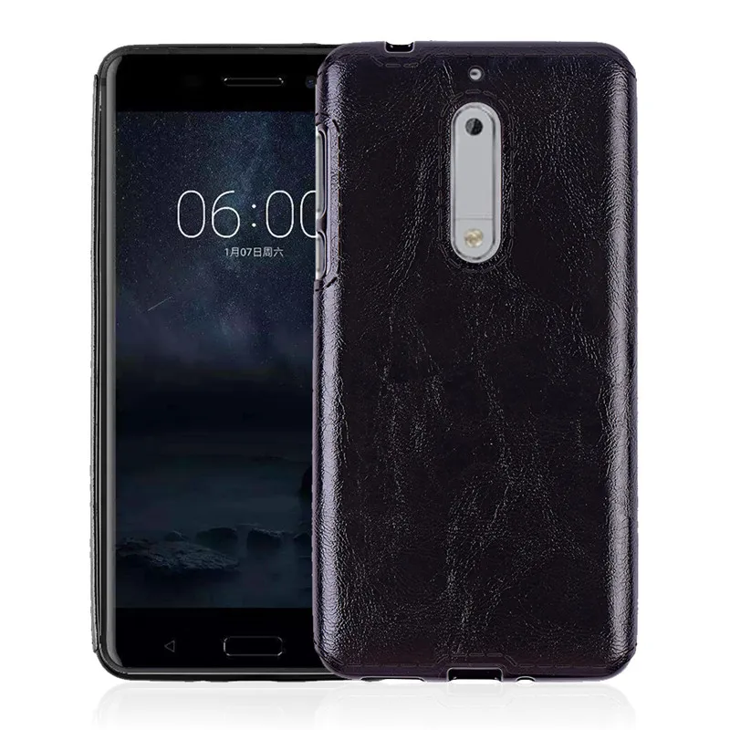 Для Nokia 5 Nokia5 2017 Чехол Мягкий Силиконовый ТПУ + искусственная кожа силиконовый