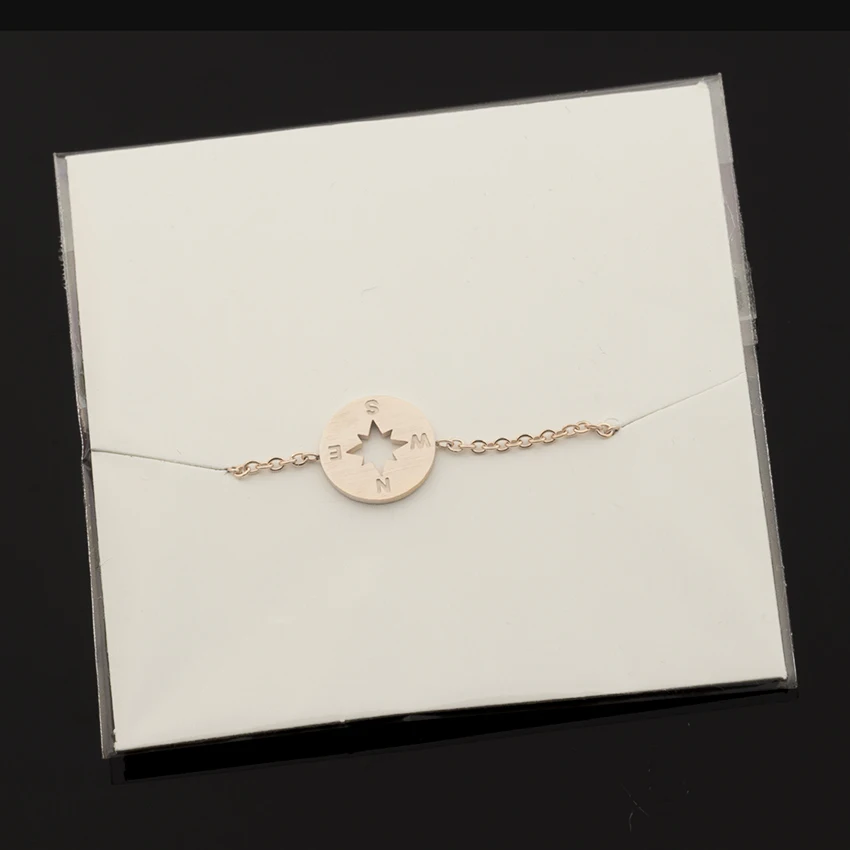 Женский браслет из нержавеющей стали цвета розового золота | Украшения и