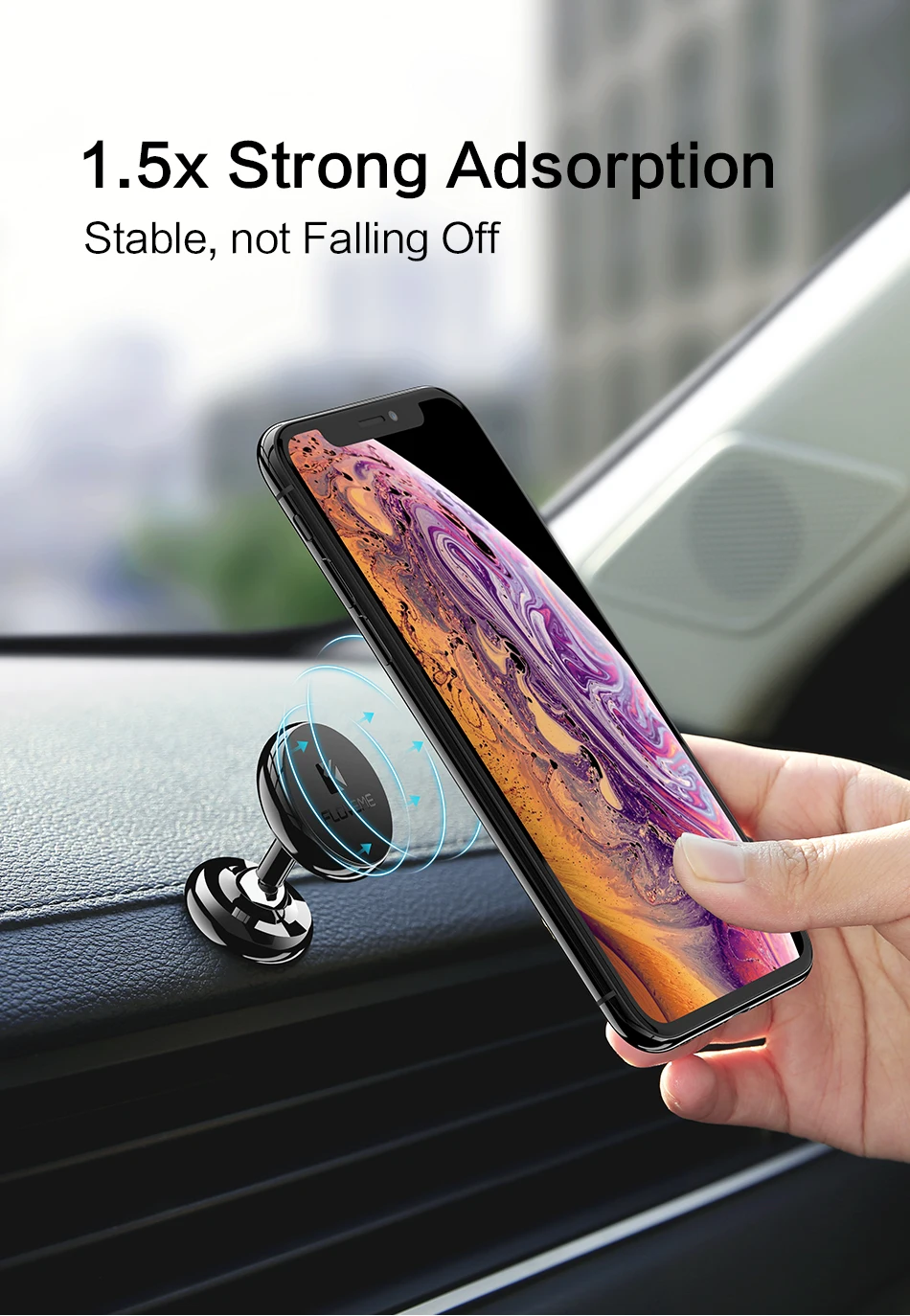 FLOVEME магнитный автомобильный держатель для телефона для iPhone XS samsung, магнитный автомобильный держатель для телефона в автомобиле, держатель для мобильного телефона, подставка