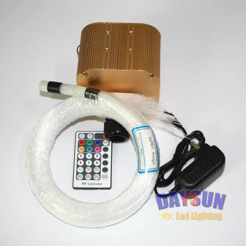 Горячий DIY потолочный светильник RGBW Мерцающие Звезды оптоволоконный светильник комплект+ волоконный кабель 400 шт. 2 м спальня отеля KTV украшения для спа