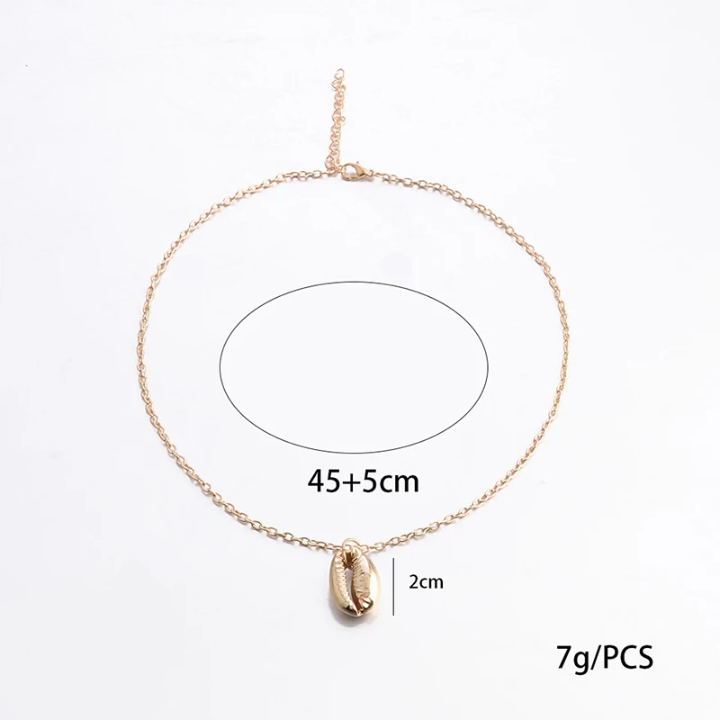 Винтажная Мода Золото Серебро Цвет ракушка ожерелье для женщин форма кулон