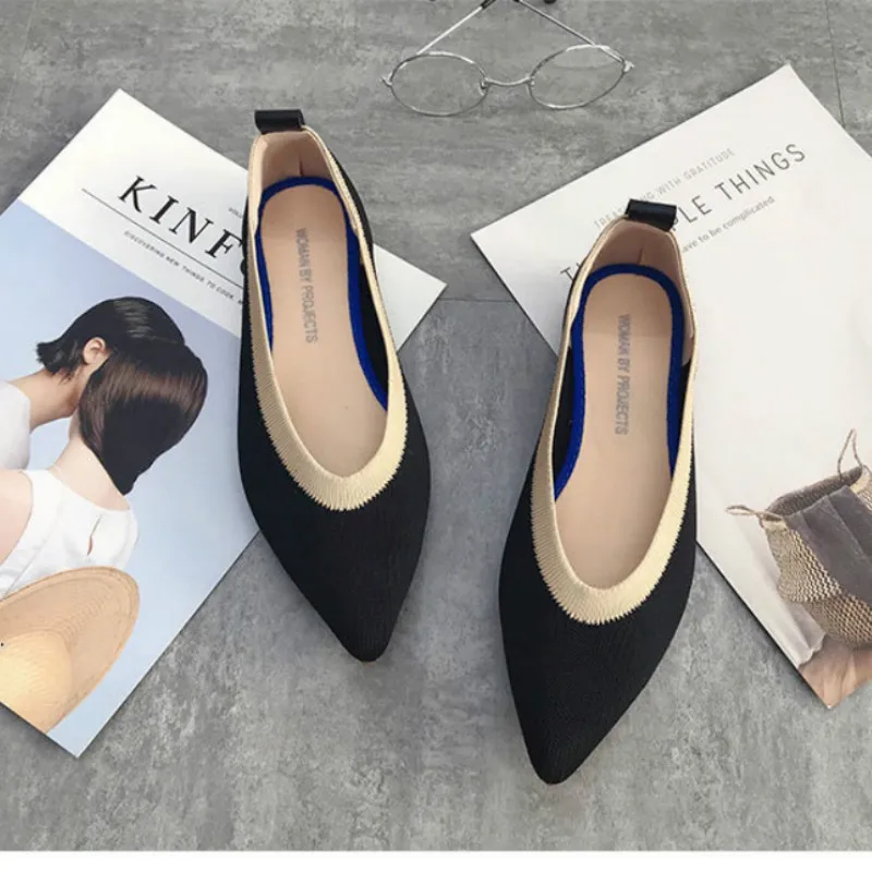 QWEDF Новинка Обувь на плоской подошве Женская обувь Женские балетки Лоферы без