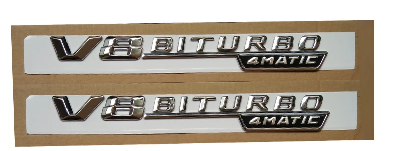 ABS V8 V12 BITURBO Автомобильная боковая наклейка эмблема для Mercedes Benz w117 cla45 w205 c63 w212 e63 w207