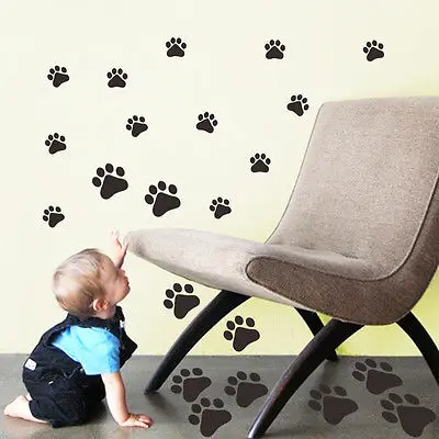 Dog Paw Print Vinyl Wall Sticker Decals Car Van Bike Fridge Laptop DIY Removable Stickers For Kid Room | Дом и сад