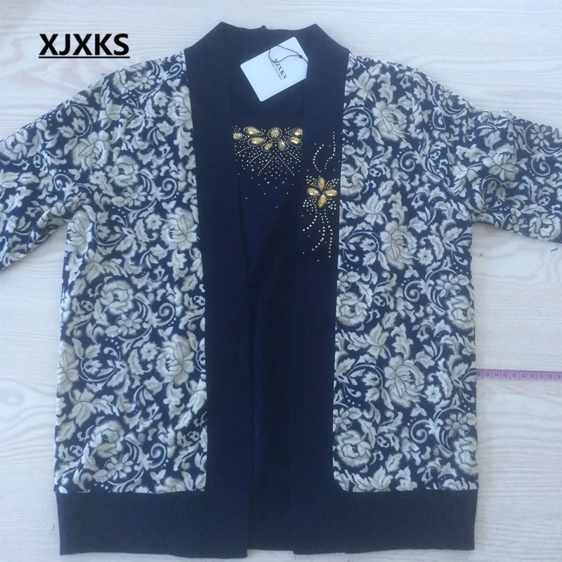 Женский комплект одежды XJXKS свитер для мам среднего и возраста модный верхней