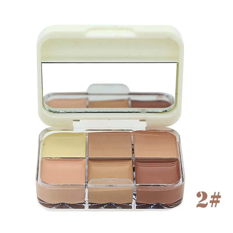 Профессиональная Косметика Макияж 6 цветов контурная Палитра 2 варианта консилер