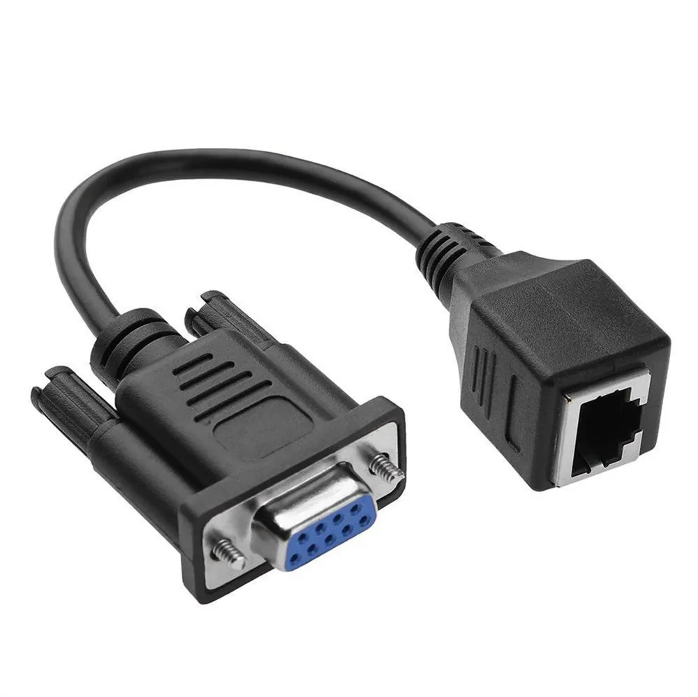 

18cm DB9 to RJ45 Cable VGA Female to RJ45 Female Extender Adapter Converter Cable new A30