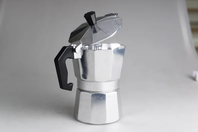 Кофеварка из алюминия Mocha эспрессо Перколятор горшок Кофеварка Moka горшок 2cup/3cup/4cup/5cup плита кофеварка
