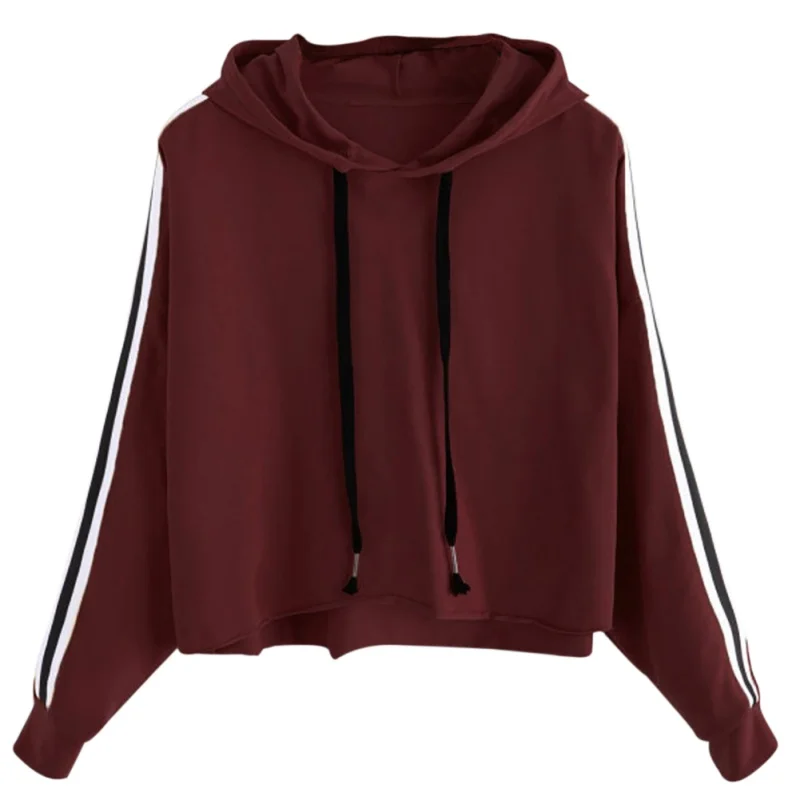 Spell Color Hoodies for Women Pullover Loose Casual Hooded Female Sweatshirt Streetwear images - 5
