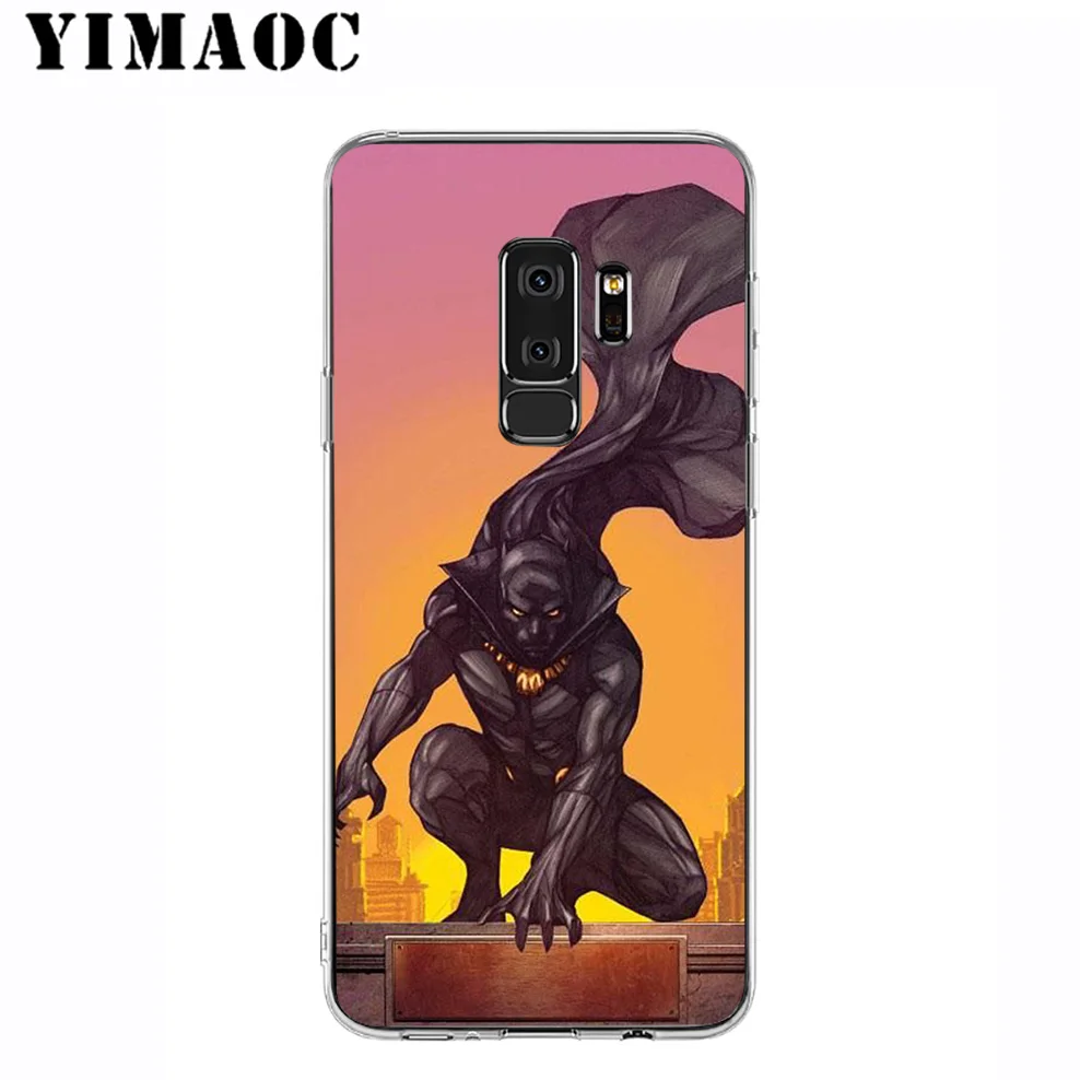 Yimaoc черной Пантеры с героями комиксов Марвел мягкий силиконовый чехол для