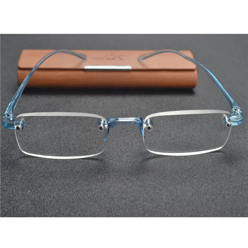 Очки для чтения MINCL/2017 новые модные Супермягкие TR90 очки без оправы с коробкой