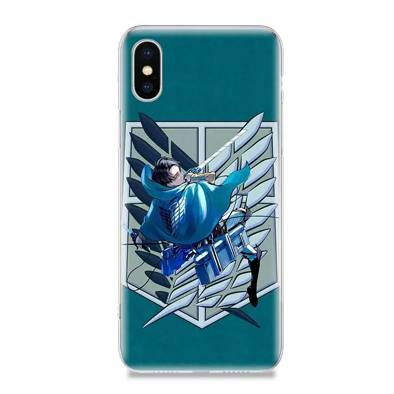 Shingeki No Kyojin Аниме мягкий чехол для телефона IPhone 6 6S 7 8 Plus X 10 XS MAX XR 5 5S SE заказной