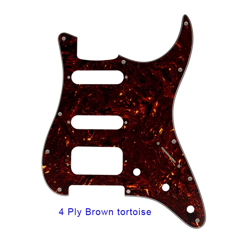 brown tortoise Pleroo гитара pickguards костюм для 11 винтовых отверстий США и мексиканский Stratocaster люкс хамбакер гитара из высокопрочной стали царапины пластины - Цвет: brown tortoise