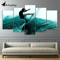 hd 5 pieces canvas paintings printed summer fun surf wall art canvas modular living room bedroom home decor ny 840