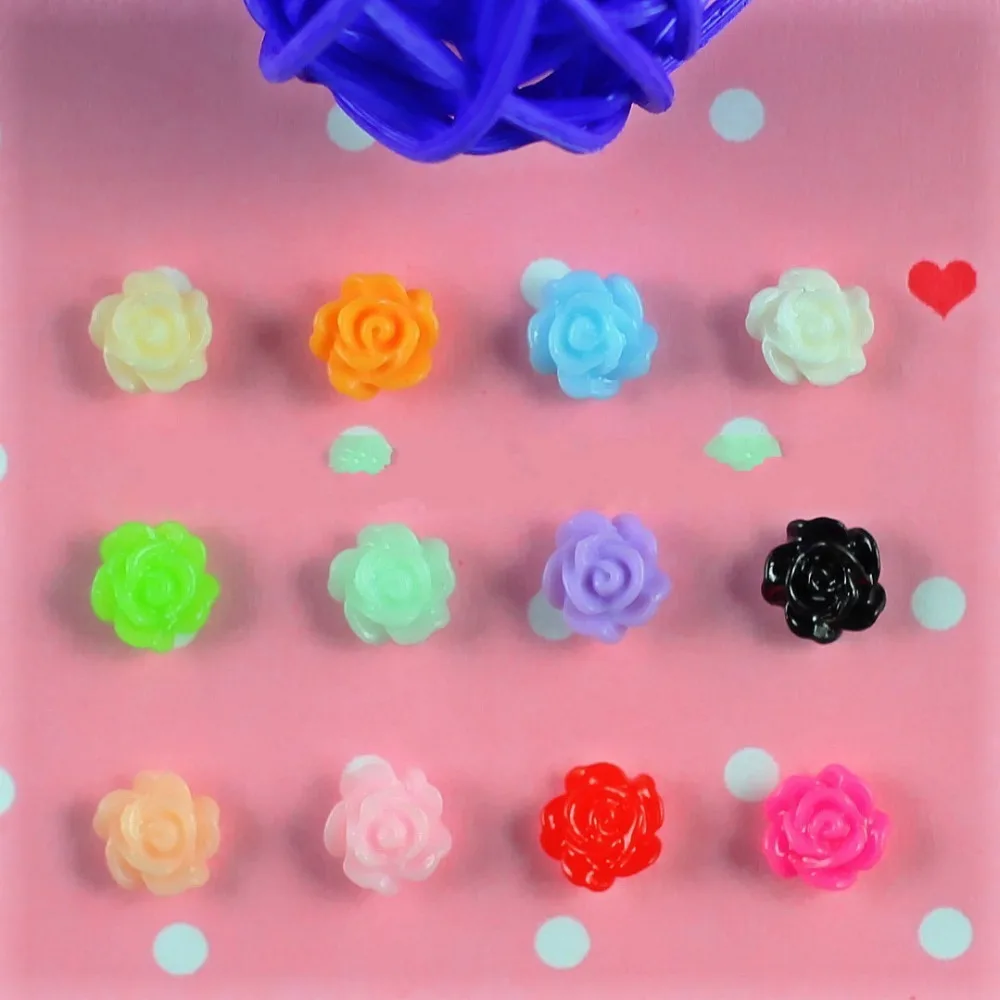 50 шт./лот 12 цветков DIY 3D полимерные цветы украшения для ногтей инструменты розы JH030