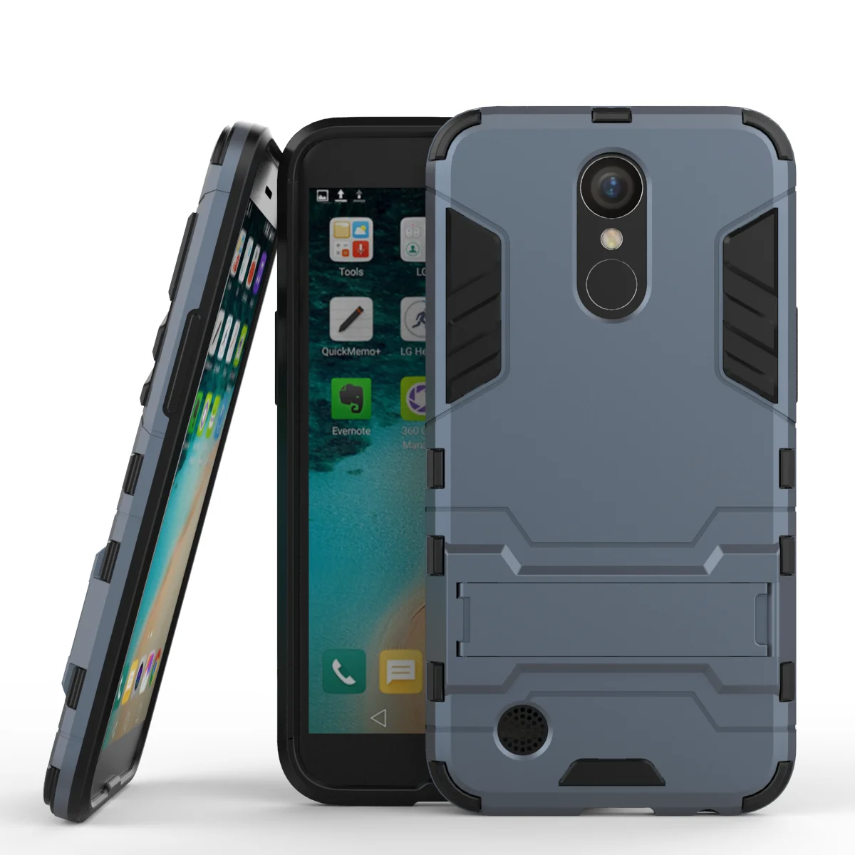 For LG LV3 LV5 Case Luxury Iron Man Hybrid Silicone TPU Shockproof Cover Hard Kickstand Mobile Cell Phone Protective Shell Bag |