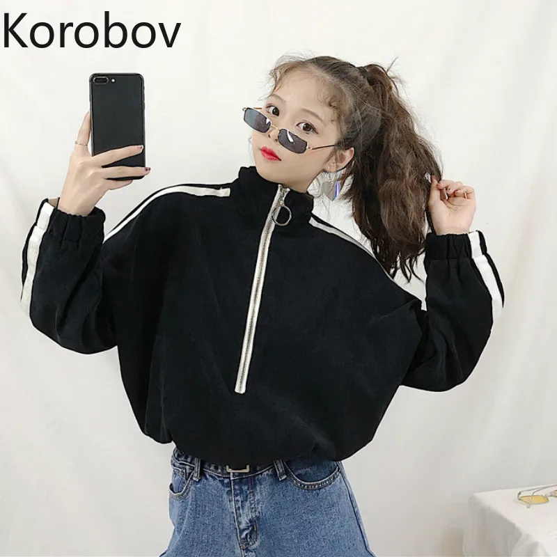 Женская куртка бомбер Korobov черная в полоску стиле пэчворк 2019|Женские куртки| |
