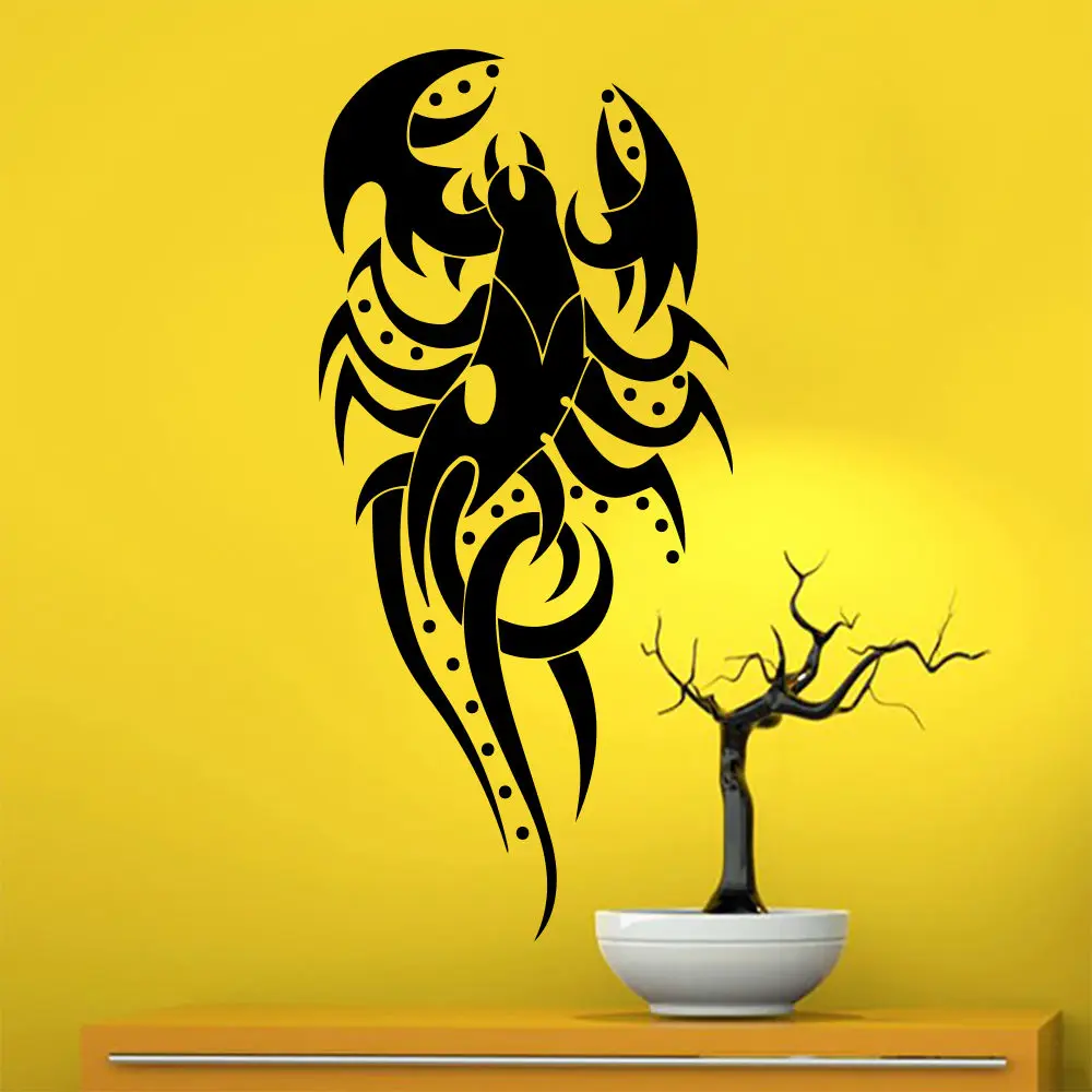 Настенные наклейки с изображением скорпиона арахидов этнические татуировки для