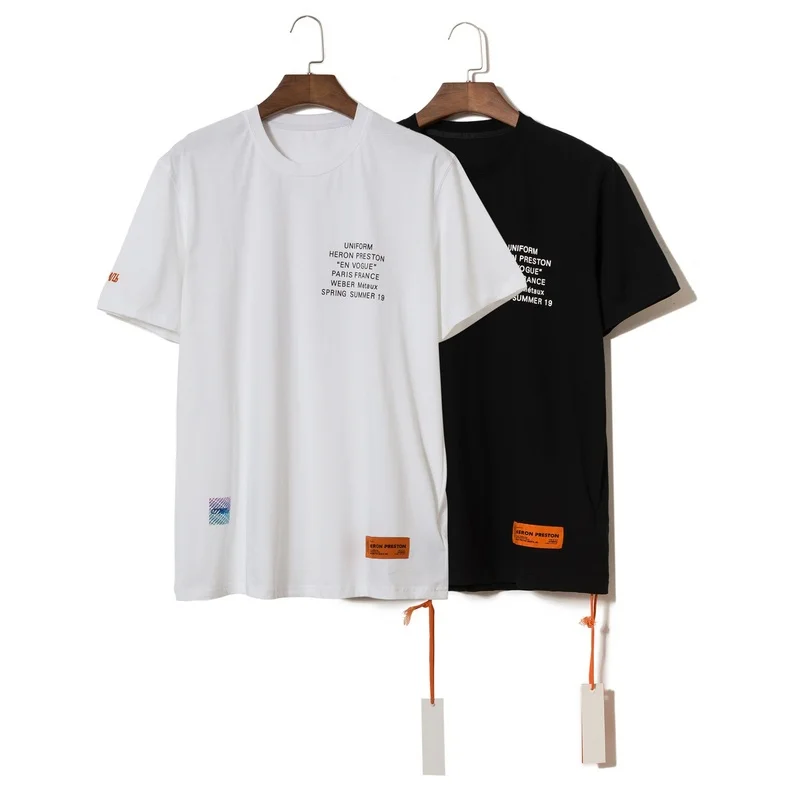 18ss Heron Preston футболки для мужчин и женщин Уличная Повседневная с красным