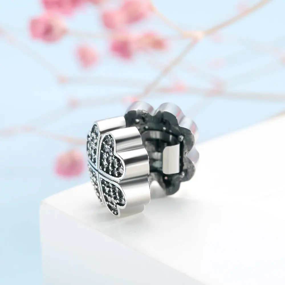 FC ювелирные изделия подходят к оригиналу Pandora талисманы браслеты 925 пробы серебро четырехлистный клевер Сердце Клип пробки Бусины DIY Berloque